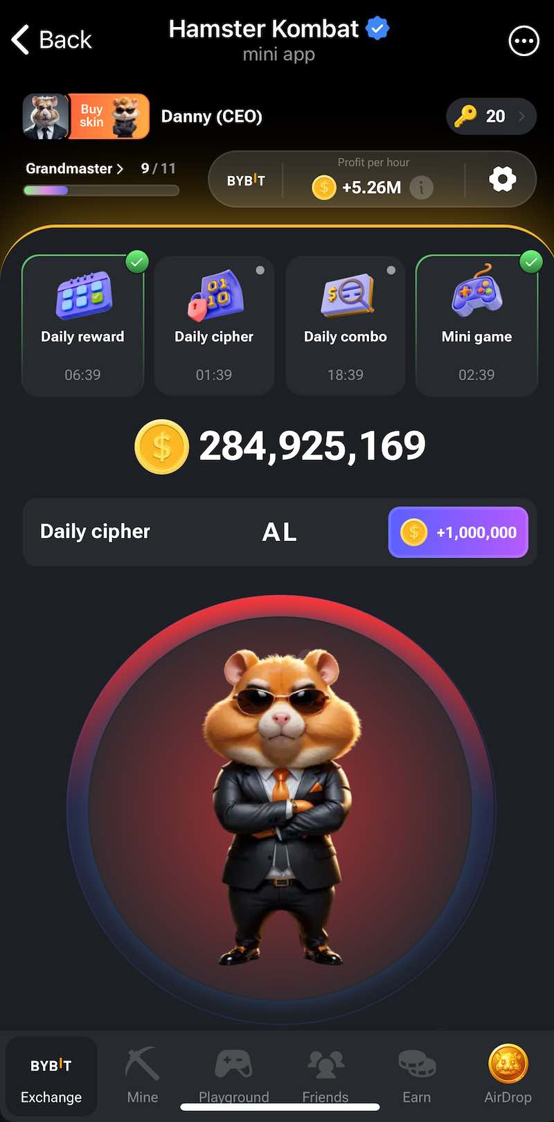 hamster kombat daily cipher